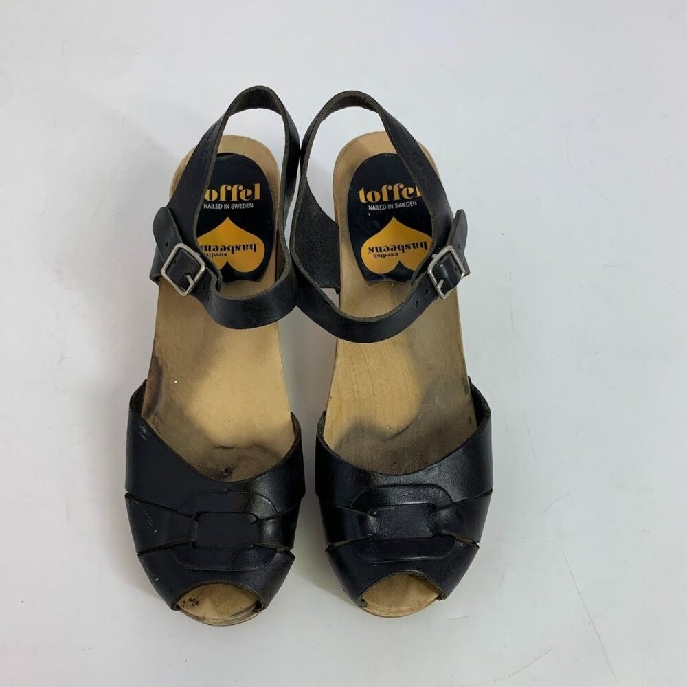 Swedish Hasbeens Women's Merci Leather Crossover Open Toe Sandals Size 8/38‎ - Picture 9 of 13